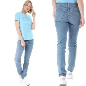 Levi's 311 Shaping Skinny Premium High Rise Denim Light Wash Jeans Size 28